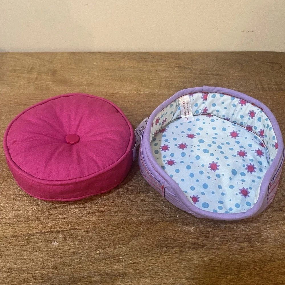 American Girl Doll Coconut Dog Pet Set Carrier Tub Bed Bowls Accessories Retired